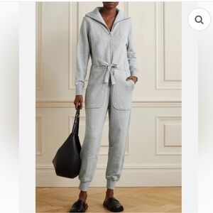 Alex Mill Crosby Sweatshirt Jumpsuit in Heather Grey XS with flaw